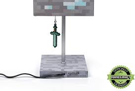 Arduino nano base for minecraft diamond ore lamp. Buy Minecraft Diamond Ore Block Led Lamp W 3d Diamond Sword Puller 14 Inch Lamp Online In Indonesia B08l6zfckw