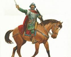 Image of Carolingian mounted warrior illustration