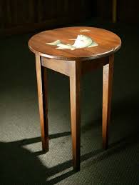 Our unique styles of coffee tables can make a statement or provide surface area in a functional way. Reclaimed Wood Round End Table With Brown Trout Design Lake And Mountain Home
