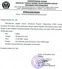 Самые новые твиты от pmi kudus (@kuduspmi): Https Pasca Mpi Iainkudus Ac Id Pengumuman Tentang Sosialisasi Kegiatan International Lecture Dan Ujian Toefl Pascasarjana Manajemen Pendidikan Islam