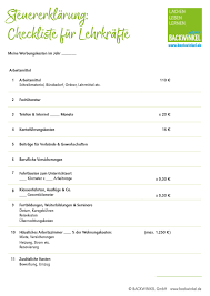 Home » unlabelled » vorlage für einreichung der unterlagen an eine versicherung : 11 Steuertipps Fur Lehrer Inkl Checkliste Fur Die Steuererklarung Backwinkel Blog
