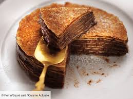 Gateau De Crepes Au Chocolat Recettes Recette En 2020 Crepes Au Chocolat Recette De Crepes Sucrees Recette Crepe