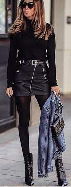 The Fine Lookbook Leather Skirt Outfit Winter Skirt Outfit Skirt Outfits Fall