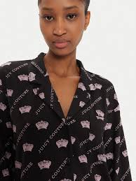 Juicy Couture Pižama Estelle & Nolan JCLPJ224510 Juoda Relaxed Fit