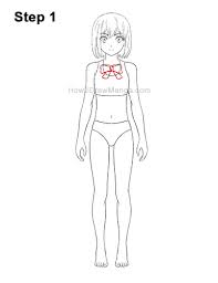 To properly depict an anime body, you first need to sketch the skeleton. How To Draw A Manga Girl In School Uniform Front View Step By Step Pictures How 2 Draw Manga
