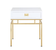 Krupa End Table With Storage White Side Tables Chic Home End Tables With Storage