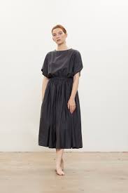 Pleated Dress Cs Pd08 Faded Black In 2020 Pleated Dress Airy Dress Dress Drop