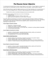 A great objective statement for the electrical engineering resume or cv is one that immediately and clearly tells the employer that you have what they are looking for in the electrical engineer they want to hire. Free 9 General Resume Objective Samples In Pdf
