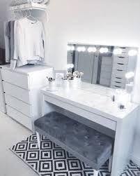 Diy Ikea Hollywood Mirror Hack In 2020 Ikea Dressing Table Bedroom Desk Organization Bedroom Desk