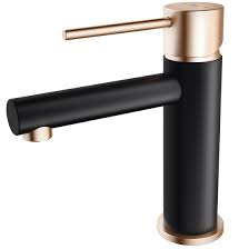 Robinet Salle De Bain Bas Noir Rose Gold Envol Essebagno Mitigeur Lavabo Lavabo Noir Lavabo