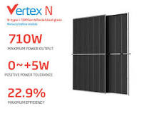 Trina 700W Solar Panel 685W 710W Vertex N Bifacial Dual Glass