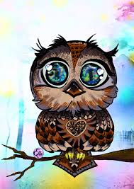 Ella Chouette Porte Bonheur Dessin Graphit Dao Collage Dessin Chouette Porte Bonheur