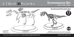 3d crystal puzzle instructions t rex. Wowtoyz Instructions Tyrannosaurus Rex Skeleton 3d Puzzle Kit