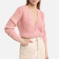 Maybe you would like to learn more about one of these? Chunky Knit Buttoned Cardigan With V Neck Powder Pink Sud Express La Redoute