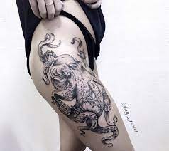 It is a popular tattoo subject because of the array of ways it can be portrayed. Octopus Tattoo On The Thighs By Ekaterina Ekaterina Graphics Octopus Tattoo T Welcome To Blo Octopus Thigh Tattoos Octopus Tattoo Thigh Tattoo