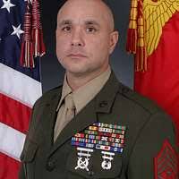 From left, U.S. Marine Corps Gunnery Sgt. Rashid W.