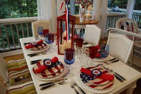 Another patriotic table setting in my tablescaping series for 4th of july this year. 4th Of July Table Setting Between Naps On The Porch
