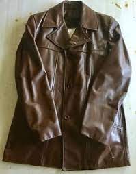 Mid Century London Fog Mens Leather Car Coat 40 Long Removable Lining Pristine Ebay Car Coat Brown Leather Coat Leather Men