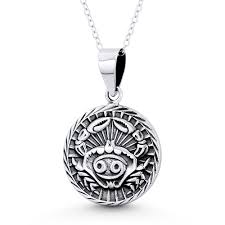 0.25'' w x 0.25'' hlobster claw claspsterling silverimported more Cancer The Crab Zodiac Sign Animal Pendant Luck Necklace In 925 Sterling Silver Ebay