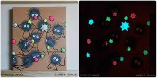 Shop for products with officially licensed images & designs. Spirited Away Glow In The Dark Soot Sprites Studio Ghibli Chihiro Sen 100 Handmade Acrylic On Canvas Painting By Halyna Povkhanych Saatchi Art