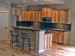 Hickory Cabinets With Dark Tile Counters Hickory Kitchen Cabinets Kitchen Design Kitchen Remodel