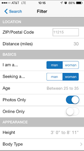 Match App Filter Only Online Body Types Filters