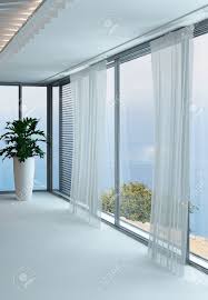 A guide on how i managed to reduce the gap in floor to ceiling windows. Modern White Empty Room Interior With Curtains And Floor To Ceiling Stock Photo Picture And Royalty Free Image Image 29100812