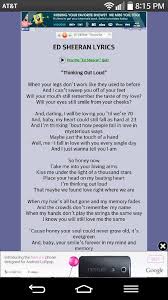 Darling I Will Be Loving You Til We Re 70 Thinking Out Loud Ed Sheeran Lyrics Thinking Out Loud Out Loud