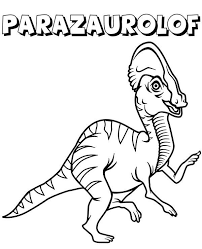 Kolorowanki jurassic world do druku : Parazaurolof Kolorowanka Dla Dzieci Art Humanoid Sketch Color