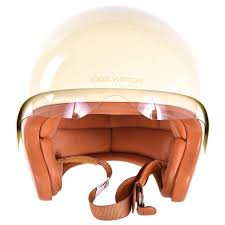 Louis Vuitton Limited Edition Damier Beige Motorcycle Vespa Helmet Janefinds 1stdibs Com Vespa Helmet Vintage Helmet Vespa Accessories