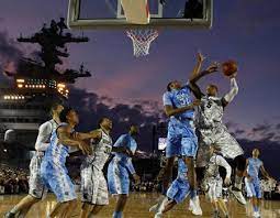 Unc Vs Michigan State On An Aircraft Carrier Oh Yeah Wait Is That Obama College Basketball Game Basketball Wallpapers Hd College Basketball