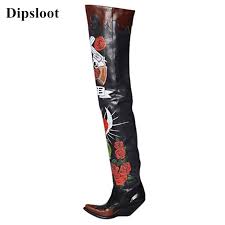 Dipsloot 2018 Love Hate Printed Zipper Female Over The Knee
