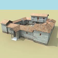 3d Roman Villa Model Personal Project Roman House Roman Villa Roman Architecture