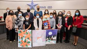 Superintendent's Holiday Card Contest winners recognized at board meeting