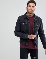 New Look Denim Jacket In Black Wash Black Mens Casual Outfits Winter Outfits Men Great Mens Fashion