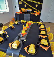 Construction Party Kids Table Boy Birthday Party Themes Fun Birthday Party Boy Birthday Parties