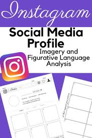 This Is A Fun Way To Analyze Imagery And Figurative Language This Is More Than Just A Blank Template Socialmediai Teacher Solutions Elementary Ela Teaching