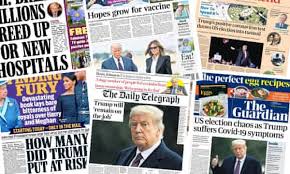 You found 440 news headlines video effects & stock videos from $7. Covid 19 In The White House What The Papers Say After Trump S Positive Test Newspapers The Guardian