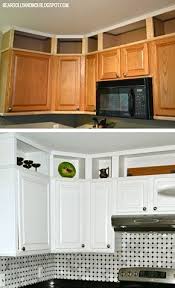Kitchen Before And After Utilizing The Space Above Cabinets And Painting Them Kitchen Diy Makeover Kitchen Projects Kitchen Renovation