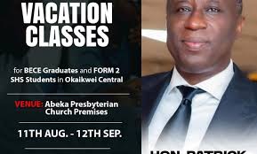 Okaikwei Central Students Thank MP for Free Vacation Classes