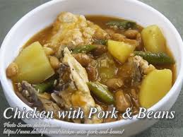 Chicken With Pork And Beans Recipe Panlasang Pinoy Meaty Recipes Recipe Pork And Beans Recipe Chicken Dishes Recipes Pork N Beans