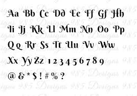 Berkshire Swash Font Script Monogram By 985 Graphic Designs On