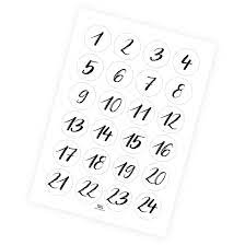 Handgeletterte Adventskalender Zahlen schwarz-weiß | Zauber ein Lächeln