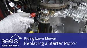 An mtd riding mower is belt driven. Replacing A Starter Motor On A Riding Lawn Mower Youtube