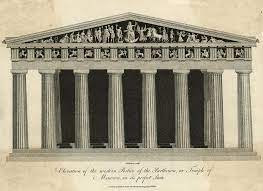 The Western Portico Of The Parthenon Drawing By Mary Evans Picture Library  | Pixels