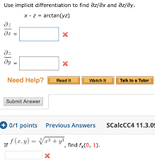 Solved Use Implicit Differentiation To Find Az Ax And Az Chegg Com This has been highly recommended! chegg