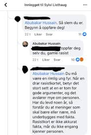 Maybe you would like to learn more about one of these? Abubakar Hussain I Strupen Pa Sylvi Listhaugs Facebook Folgere Far Sjokk Vg