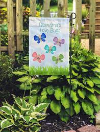Personalized Garden Flag Custom Monogram Yard Flag Grandmas Garden Love Bugs In 2020 Personalized Garden Flag Monogram Yard Flag Garden Flags