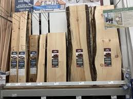 I Didnt Know Lowes Sold Live Edge Slabs Its Only Pine But Not Bad Click To See The Diy For This And Projects Like Live Edge Slab Woodworking Easy Diy Projects