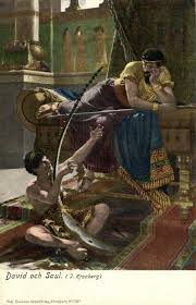 PC JUDAICA, DAVID OCH SAUL, Vintage Postcard (b37828)